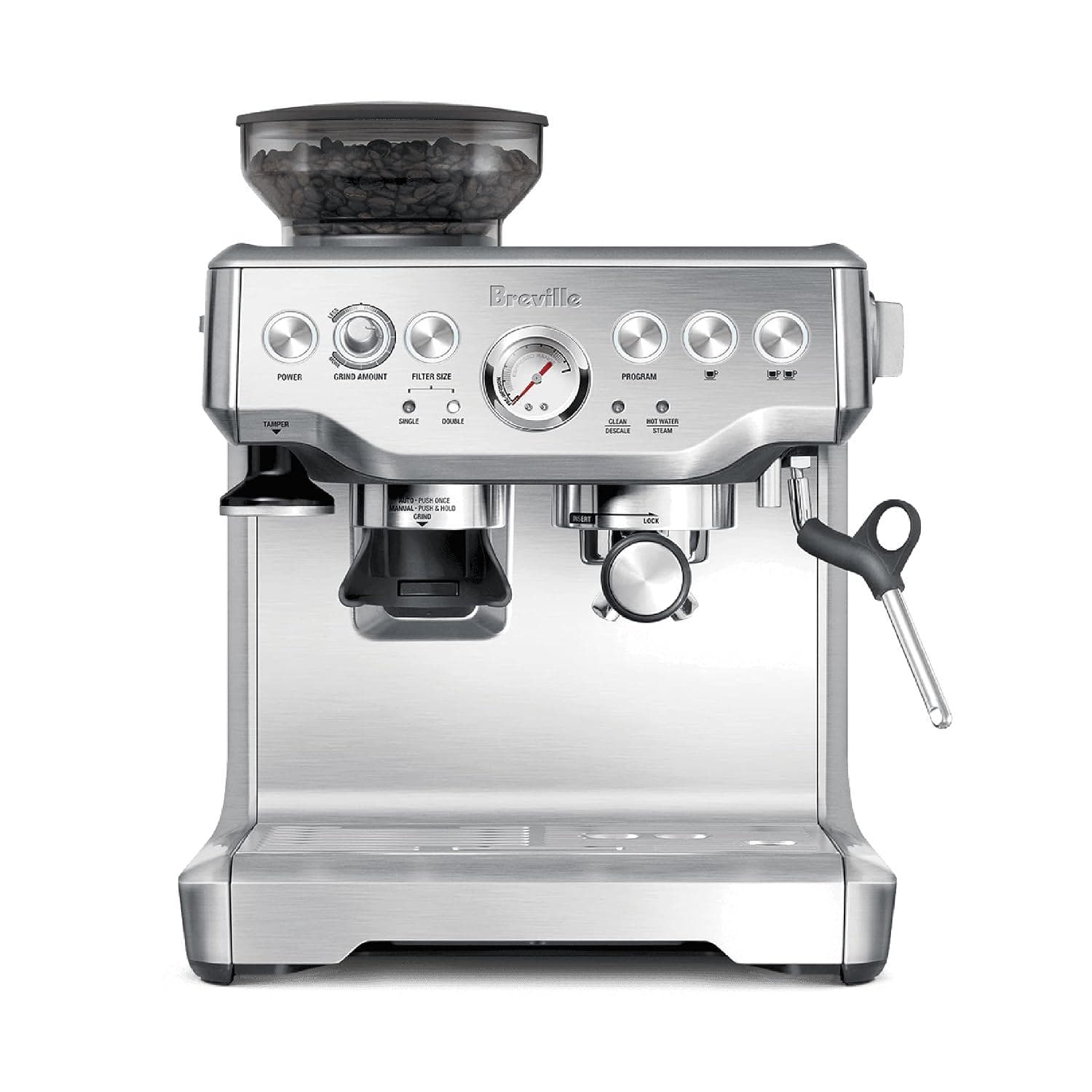 Breville Barista Express Espresso Machine (BES870XL, Brushed Stainless Steel) – Thermocoil Heating System with Digital Temperature Control