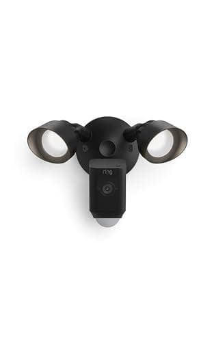 Ring Floodlight Cam Wired Plus with 1080P Hd Video and 105DB Siren (black)