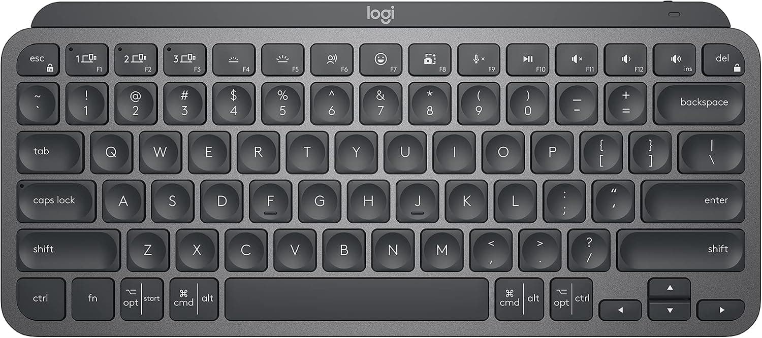 Logitech Mx Keys Mini Minimalist Wireless Illuminated Keyboard with Perfect Stroke Keys Graphite
