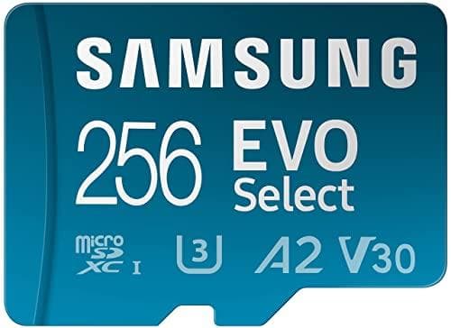 Samsung Evo Select 256GB Microsdxc Memory Card with Full-size Sd Adapter