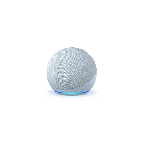 Amazon Echo Dot (5TH Gen) with Clock, Smart Speaker with Alexa, Vibrant Led Display, and Enhanced Bass