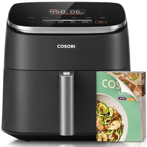 Cosori Turboblaze 6-QUART 9-IN-1 Compact Air Fryer with Dc Motor, Pfas-free Ceramic Coating, and 5 Fan Speeds