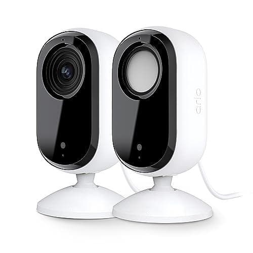Arlo Essential Indoor Security Camera 2K (wired) – Two-way Audio with Automated Privacy Shield & Smart Person Detection
