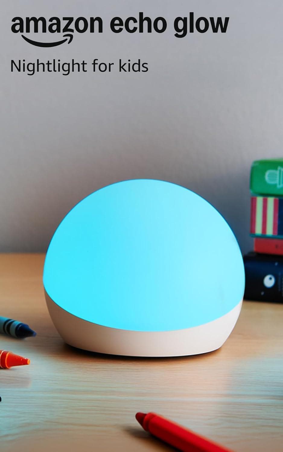 Amazon Echo Glow Multicolor Smart Lamp for Kids – Works with Alexa with Rainbow Timers & Gentle Sunrise Alarm