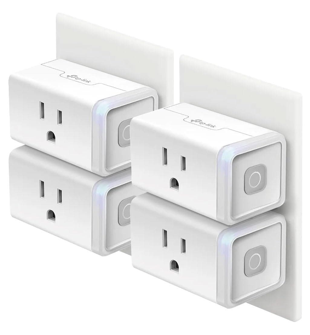 Kasa Smart Plug Mini 15A (4-PACK, HS103P4) – Compact Wi-fi Outlets Compatible with Alexa & Google Home with Schedule Timer