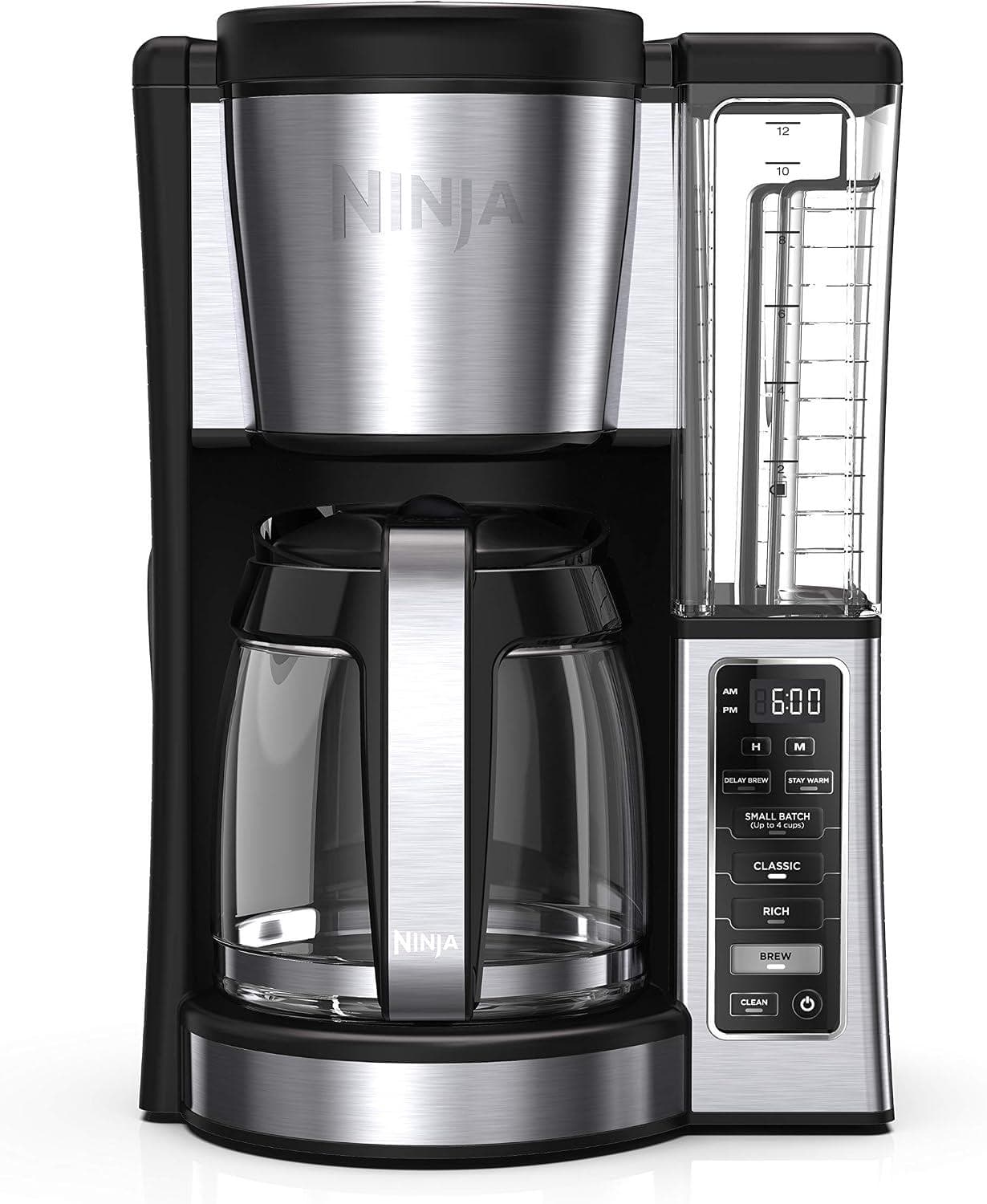 Ninja CE251 Programmable Brewer – 12-CUP Glass Carafe with Custom Brew Strengths & Adjustable Warming Plate