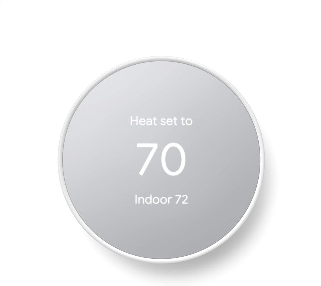 Google Nest Smart Thermostat (snow) – Programmable Wi-fi Thermostat with Savings Finder & Remote Temperature Control