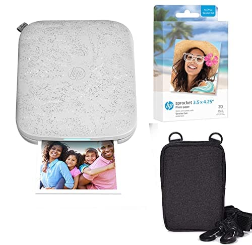 Hp Sprocket 3X4 Instant Smartphone Photo Printer with Bluetooth and Zink Sticky-backed Paper
