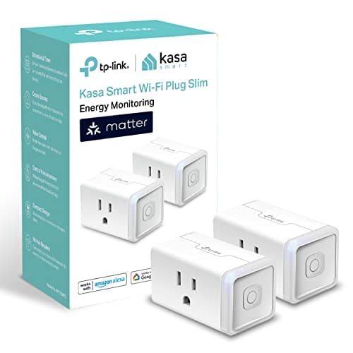 Tp-link Kasa Matter Smart Wi-fi Plug with Real-time Energy Monitoring, 15A Max, Works with Apple Home, Alexa, and Google (2-PACK)