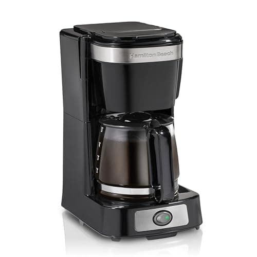 Hamilton Beach 5-CUP Drip Coffee Maker with Easy Frontfill Water Reservoir and Auto Pause & Pour (46112)