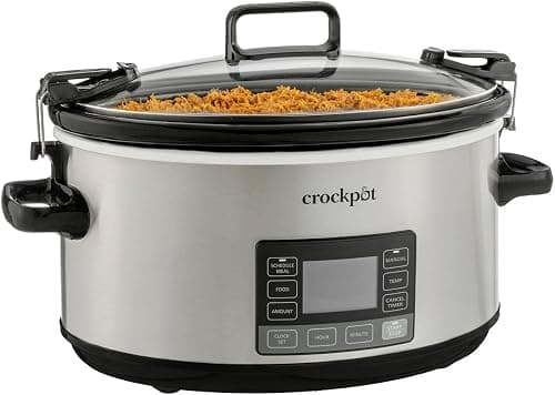 Crock-pot 7-QUART Programmable Cook & Carry Slow Cooker in Stainless Steel with Digital Timer
